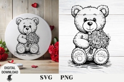 Teddy bear svg, Valentine svg, Love svg Product Image 1