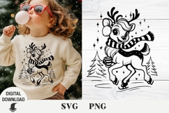 Christmas deer svg, cute deer, baby Christmas deer Product Image 1