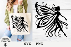 Fairy svg, Silhouette svg. Floral Fairy, Spring Fairy Product Image 1