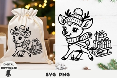 Christmas deer svg, cute deer, baby Christmas deer Product Image 1
