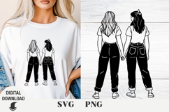 Best friends svg, Cute girl svg, Personalized Girlfriends Product Image 1