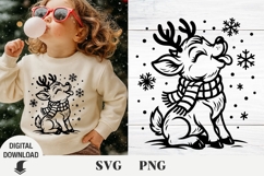 Christmas deer svg, cute deer, baby Christmas deer Product Image 1