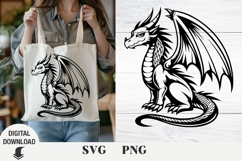 Dragon svg, Magical Dragon svg, animals svg, tattoo svg Product Image 1