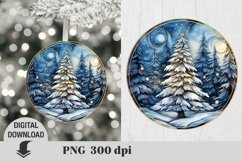 Christmas Ornaments Sublimation Bundle, Stained glass Product Image 8