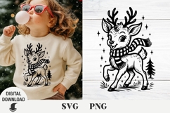 Christmas deer svg, cute deer, baby Christmas deer Product Image 1