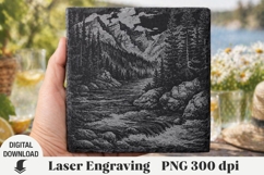 nature scene Laser Engraving, forest Engraving file Product Image 1