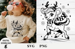 Christmas deer svg, cute deer, baby Christmas deer Product Image 1