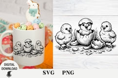 Easter Chicken, Easter svg, Fanny Easter svg Product Image 1