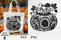 Pumpkin svg, Fall svg, Pumpkin wreath, Sublimation, Product Image 1