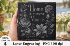 Mother's day Laser Engraving, Mama Engraving file PNG Product Image 1
