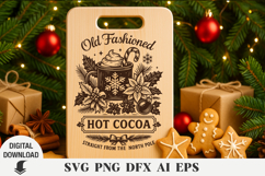 Retro Christmas, Christmas Cutting board Laser, Farmhouse Product Image 1