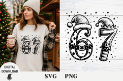 Funny 6 7 Christmas Meme Svg, Christmas svg, Merry Christmas Product Image 1