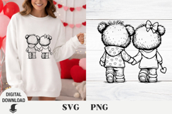 Valentine bear svg, Valentine Day, cute bear, Valentine svg Product Image 1