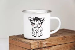 Cute baby bull. SVG, PNG, EPS. Cut file. Product Image 2