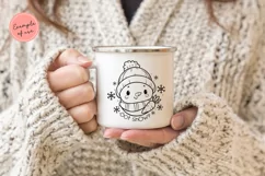Cute baby snowman face. SVG, PNG, EPS. Cut file. Product Image 3