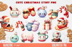 Christmas Watercolor Characters Clipart Bundle PNG Product Image 27