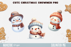 Christmas Watercolor Characters Clipart Bundle PNG Product Image 24