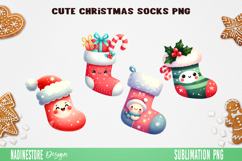 Christmas Watercolor Characters Clipart Bundle PNG Product Image 26