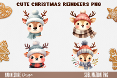 Christmas Watercolor Characters Clipart Bundle PNG Product Image 7