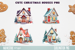 Christmas Watercolor Characters Clipart Bundle PNG Product Image 15