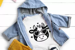 Cow face in heart shaped glasses. SVG, PNG, EPS. Product Image 2