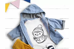 Cute baby snowman. SVG, PNG, EPS. Cut file. Product Image 4