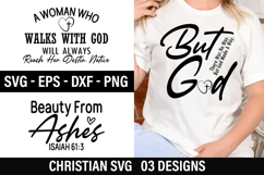 Christian SVG Design - A Woman Who Walks With God Will Alway Product Image 1