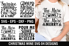 Christmas Wine SVG Design - Christmas T-shirt Design Product Image 1