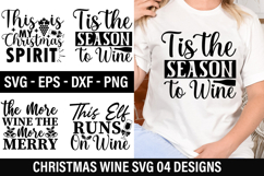 Christmas Wine SVG Design - Christmas T-shirt Design Product Image 1