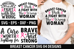 Breast Cancer SVG Design - Breast Cancer T-shirt Design Product Image 1