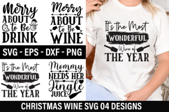 Christmas Wine SVG Design - Christmas T-shirt Design Product Image 1