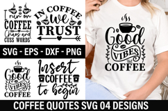 Coffee Quotes SVG Design - Insert coffee to begin Product Image 1