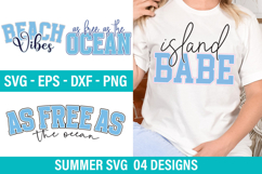 Retro Summer SVG Design - As Free As The Ocean Product Image 1