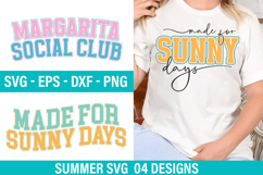 Retro Summer SVG Design - Made For Sunny Days Product Image 1