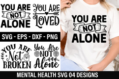 Mental Health SVG Design - Mental Health T-shirt Design Product Image 1