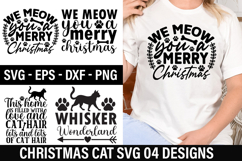 Christmas Cat SVG Design - Christmas T-shirt Design Product Image 1