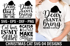 Christmas Cat SVG Design - Christmas T-shirt Design Product Image 1