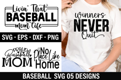 Baseball SVG Design - Livin' That Baseball Mom Life Product Image 1