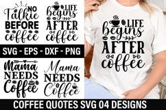 Coffee Quotes SVG Design - No talkie before coffee Product Image 1