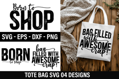 Tote Bag SVG Design - Bag Filled with Awesome Crap Product Image 1