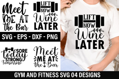 Fitness Quotes SVG Design - Gym T-Shirt Design Product Image 1