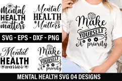 Mental Health SVG Design - Mental Health T-shirt Design Product Image 1