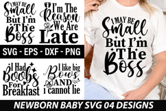 Newborn SVG Design - I May Be Small But Im The Boss Product Image 1