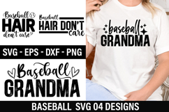 Baseball SVG Design - Baseball Hair Don't Care Product Image 1