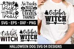 Halloween Dog SVG Design - No tricks just treats thanks Product Image 1