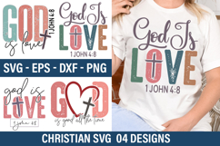 Christian SVG Design - God Is Love 1 John 4:8 Product Image 1