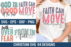 Christian SVG Design - Faith Can Move Mountains Product Image 1