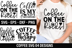 Coffee Quotes SVG Design - Daddy Loves Coffee Product Image 1