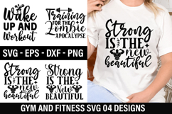 Fitness Quotes SVG Design - Gym T-Shirt Design Product Image 1
