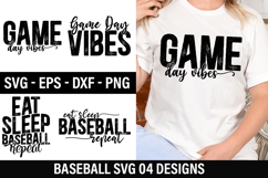 Baseball SVG Design - Eat Sleep Baseball Repeat Product Image 1